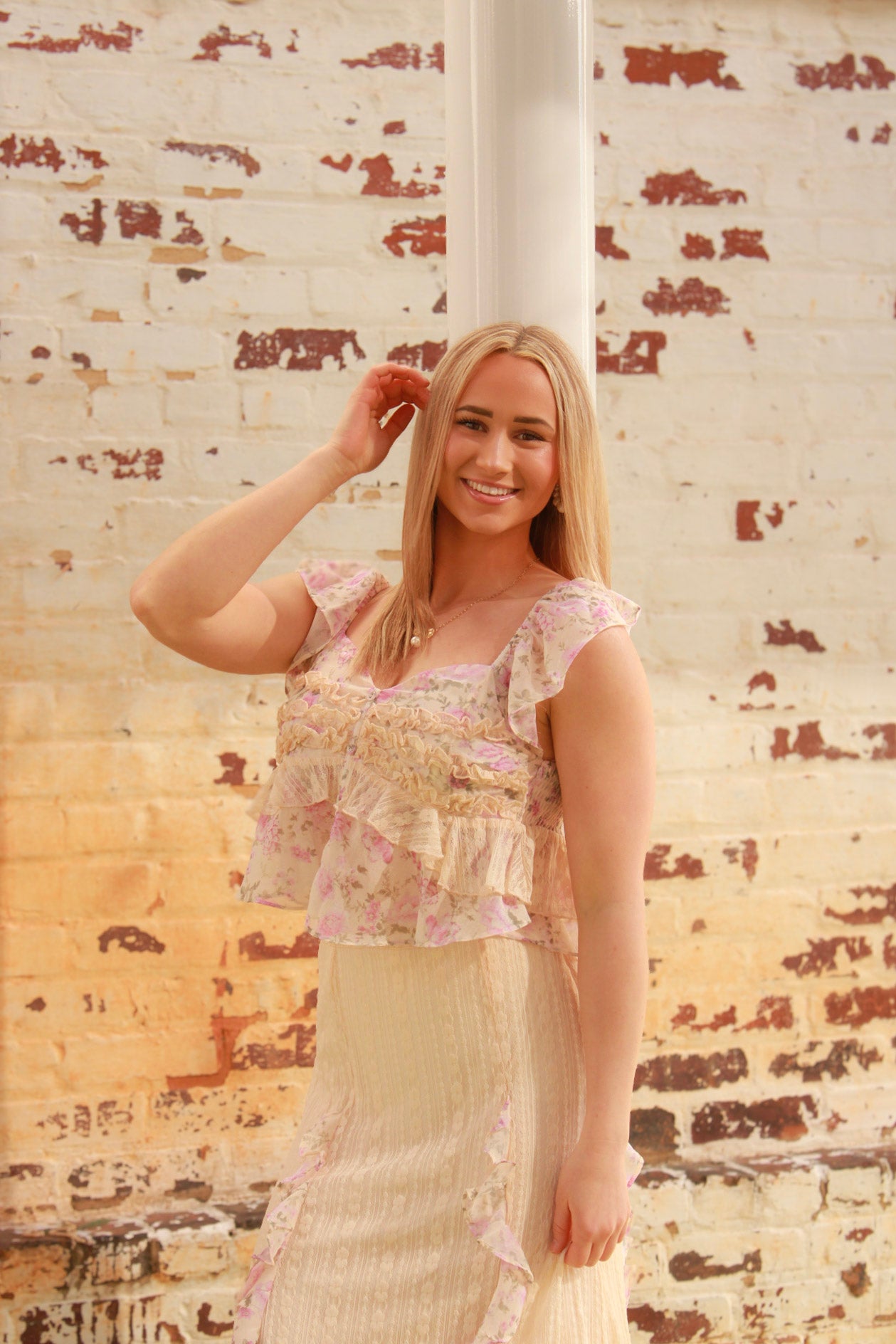Lace floral top