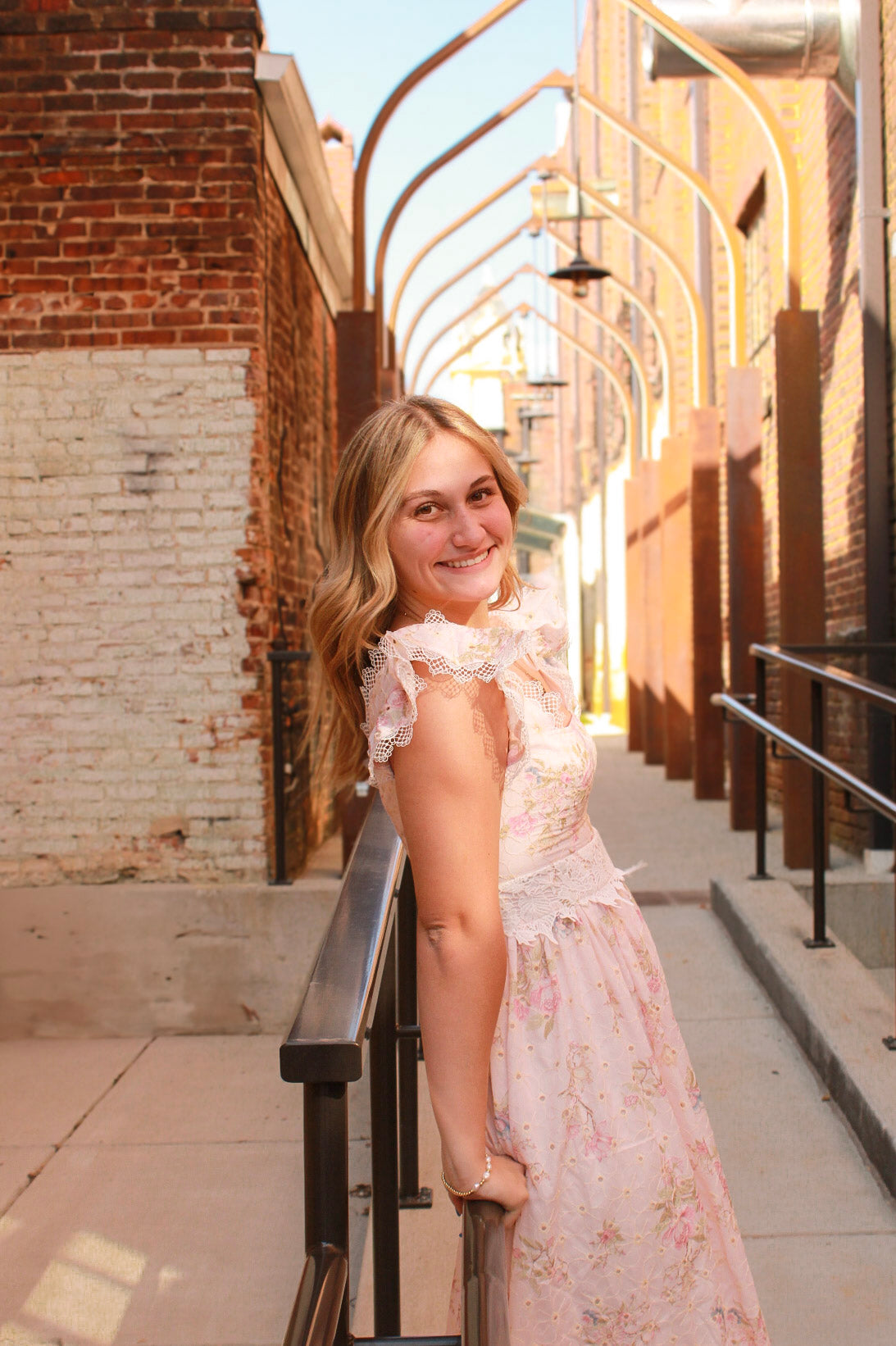 Cream floral lace MAXI dress!