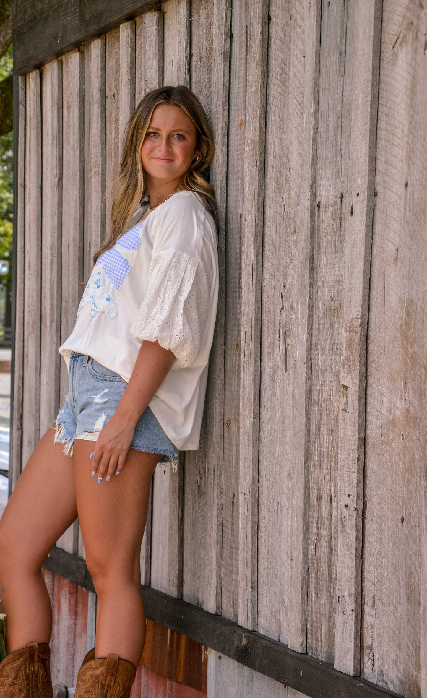 Patchwork Bow tee!!