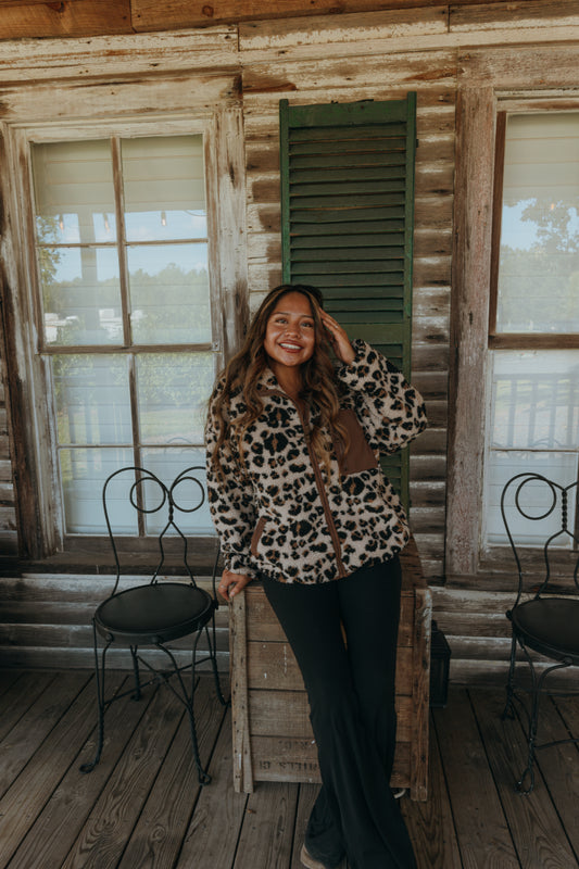 Cozy Cheetah print top