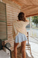 Pink lemonade split back top