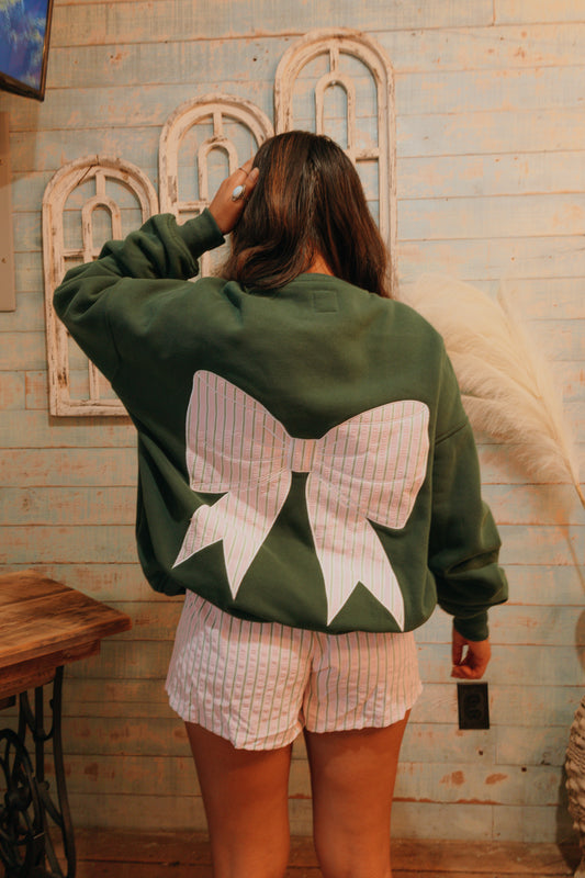 Green & Pink stripped set (CREWNECK)