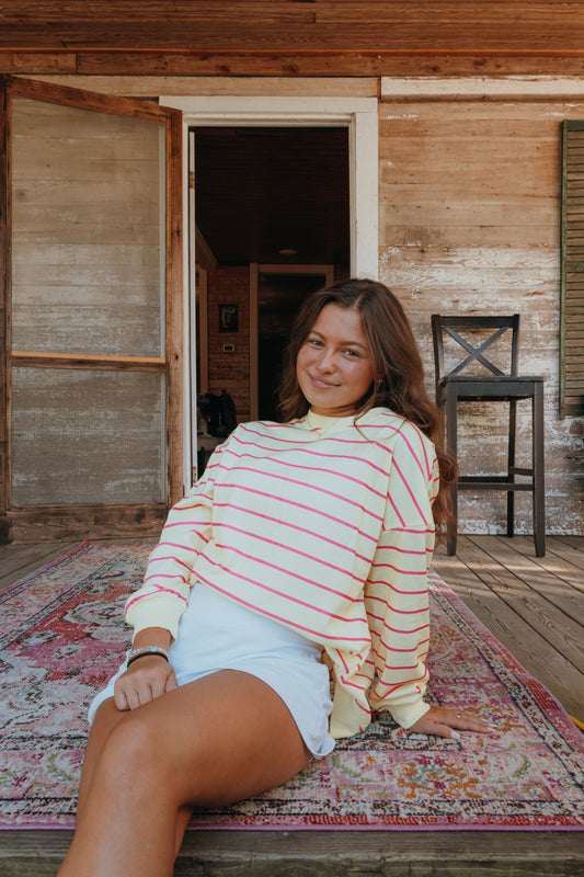 Pink lemonade split back top