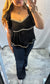 Casual black rope top