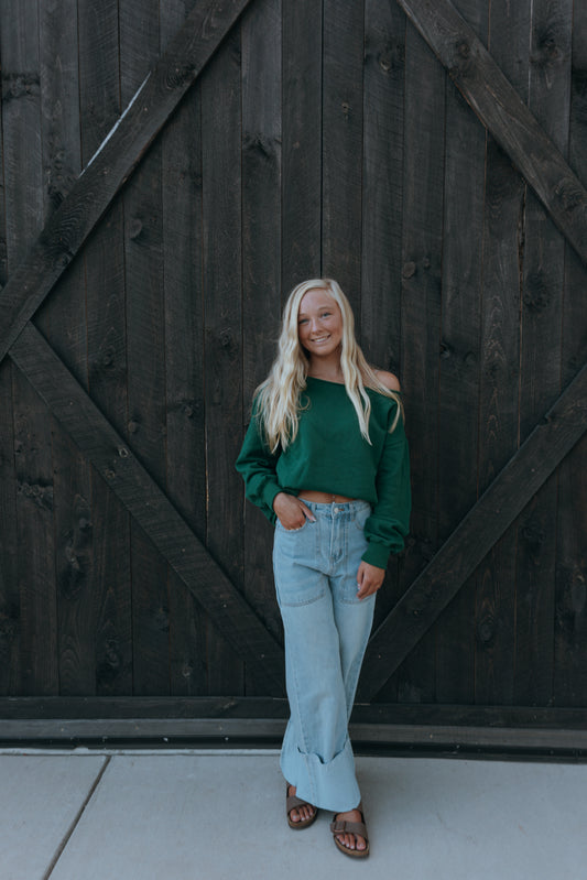 Light WASH cuff jeans