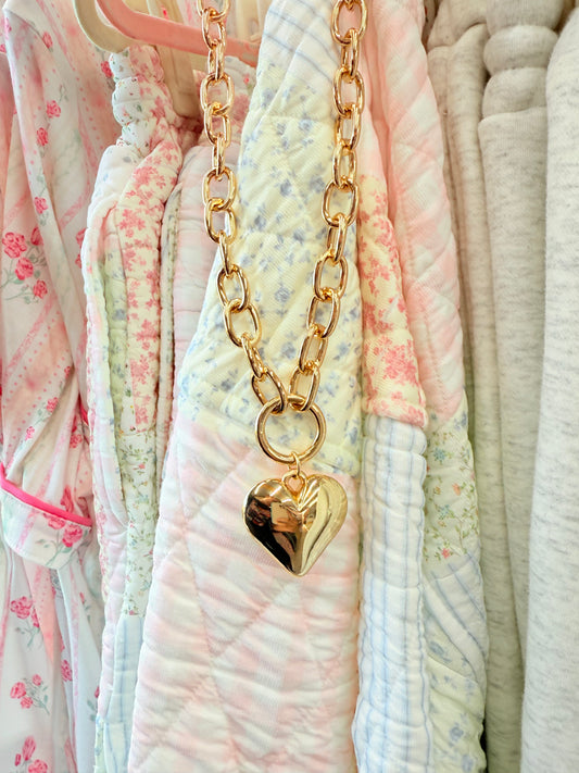 Chunky Heart Necklace!!