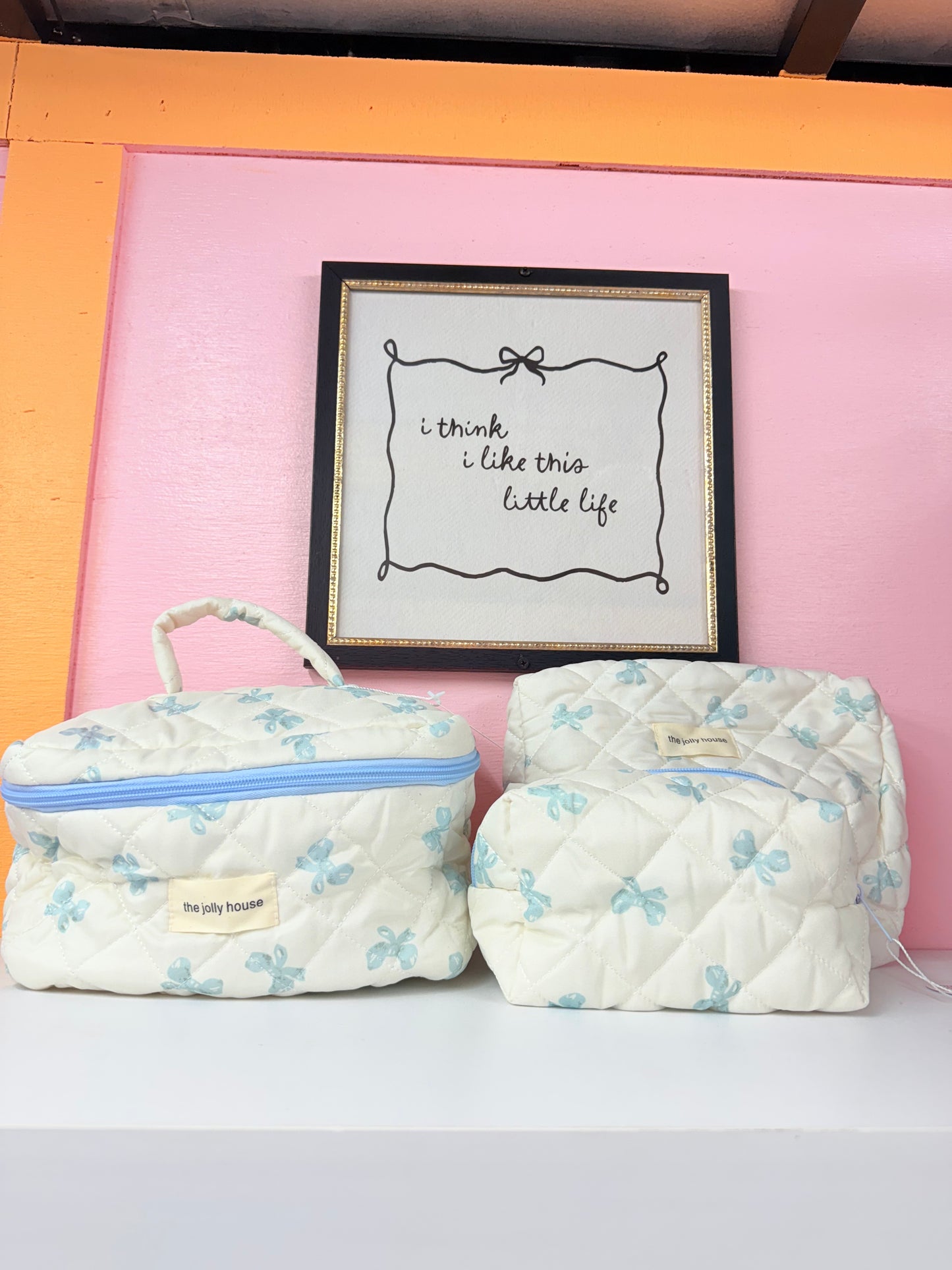 Blue bow bag