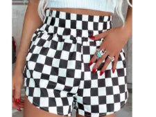 Black & white Checkered shorts