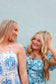 Blue floral baby doll dress