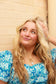 Blue floral baby doll dress