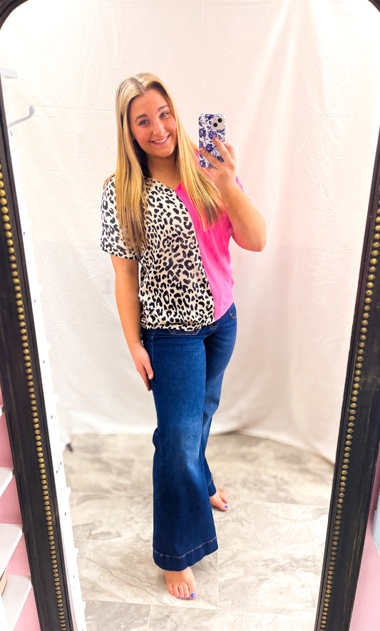 Pink cheetah top