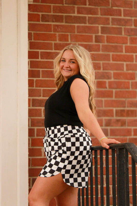 Black & white Checkered shorts