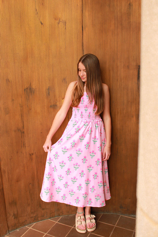 Pink Floral Maxi DRESS