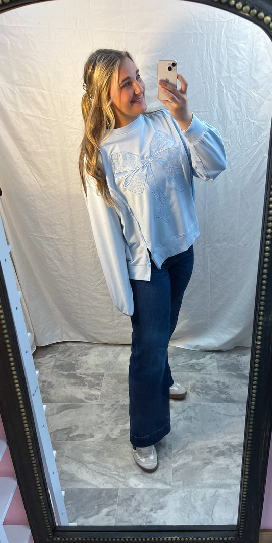 Lace BOW Crewneck!!